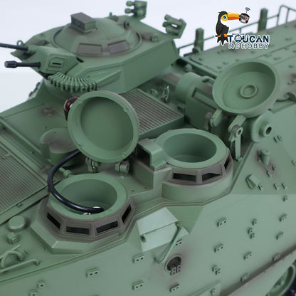 TOUCAN RC HOBBY Tongde TD3.0 1/16 Scale RC Armored Transport Vehicle Remote Control Tank Model Infrared Combat 320degrees Rotating Sound Smoke Lights