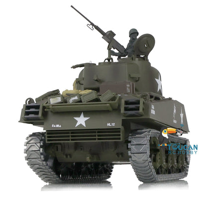 Henglong 1/16 TK7.0 Promotin USA M4A3 Sherman 3898 RTR RC Tank with Barrel Recoil BB IR Smoke Metal Tracks Sprockets Idlers Wheels