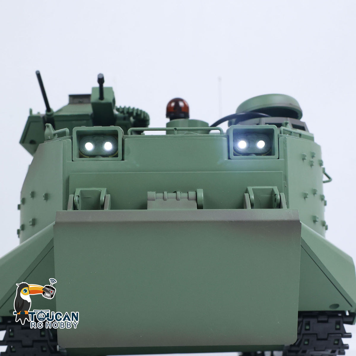 TOUCAN RC HOBBY Tongde TD3.0 1/16 Scale RC Armored Transport Vehicle Remote Control Tank Model Infrared Combat 320degrees Rotating Sound Smoke Lights