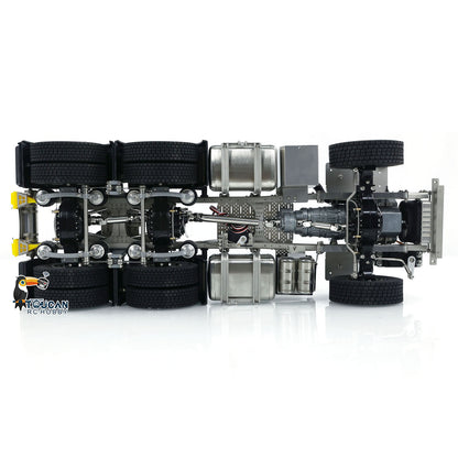 Metall-6x6-Chassis für 770S 1/14 RC-Sattelzugmaschine, 3-Gang-Getriebe, Differentialsperrenachsen, mit Sound- und Lichtsystem