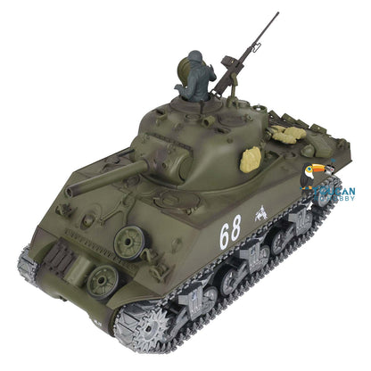 Henglong 1/16 Profession TK7.0 USA M4A3 Sherman 3898 RTR RC Tank BB IR Smoke 360 Degrees Turret Metal Tracks Sprockets Idlers Road Wheels