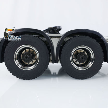 Metall-6x6-Chassis für 770S 1/14 RC-Sattelzugmaschine, 3-Gang-Getriebe, Differentialsperrenachsen, mit Sound- und Lichtsystem