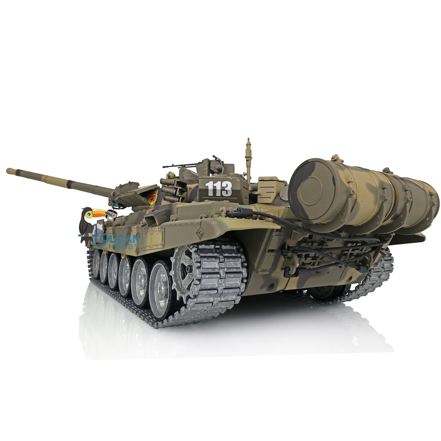 Henglong 1/16 TK7.0 Profession Russian T90 3938 RTR RC Tank 360 Degrees Turret Red Eyes Smoke BB IR Metal Track Sprockets Idlers Road Wheels