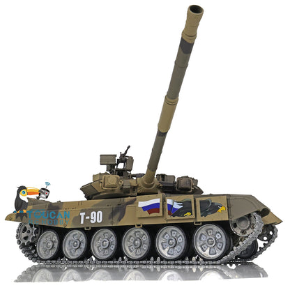 Henglong 1/16 TK7.0 Profession Russia T90 3938 RTR RC Tank with 360 Degrees Turret BB IR Smoke Metal Tracks Sprockets Idlers Road Wheels Gearbox