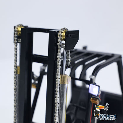 Metall 1/14 RC Hydraulische Ausrüstung Radio Control Gabelstapler Rädern Transfer Auto Bau Fahrzeuge LED Licht Sound System PNP 