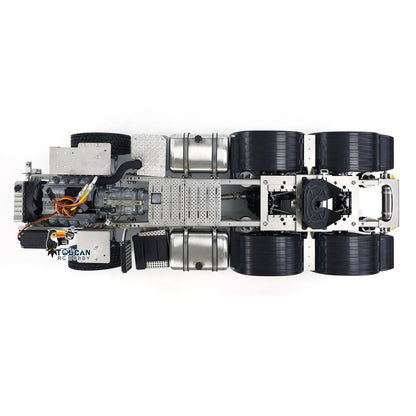 Metall-6x6-Chassis für 770S 1/14 RC-Sattelzugmaschine, 3-Gang-Getriebe, Differentialsperrenachsen, mit Sound- und Lichtsystem