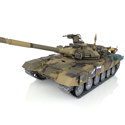 Henglong 1/16 TK7.0 Profession Russian T90 RC Tank 3938 with Red Eyes 360 Degrees Turret Smoke Infrared Combat Metal Sprockets Idlers Road Wheels