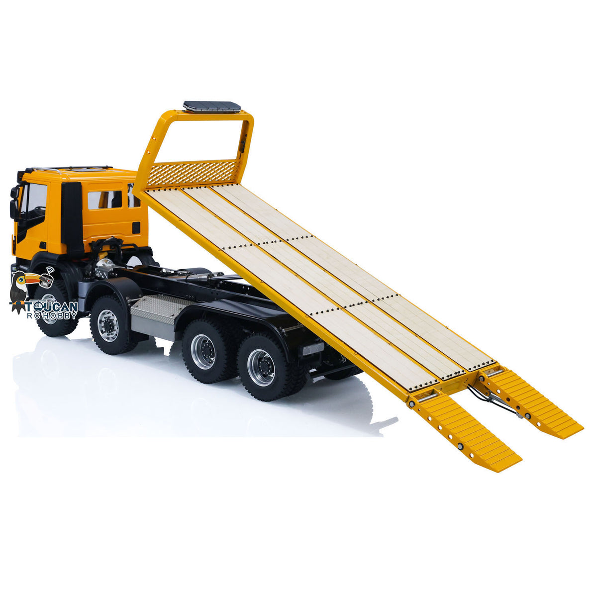 1/14 8X8 RC Hydraulischer Abschleppwagen 2-Gang-Fernbedienung Straßenrettungsfahrzeug CNC-Achsdifferentialsperren Lichtsystem Batterie