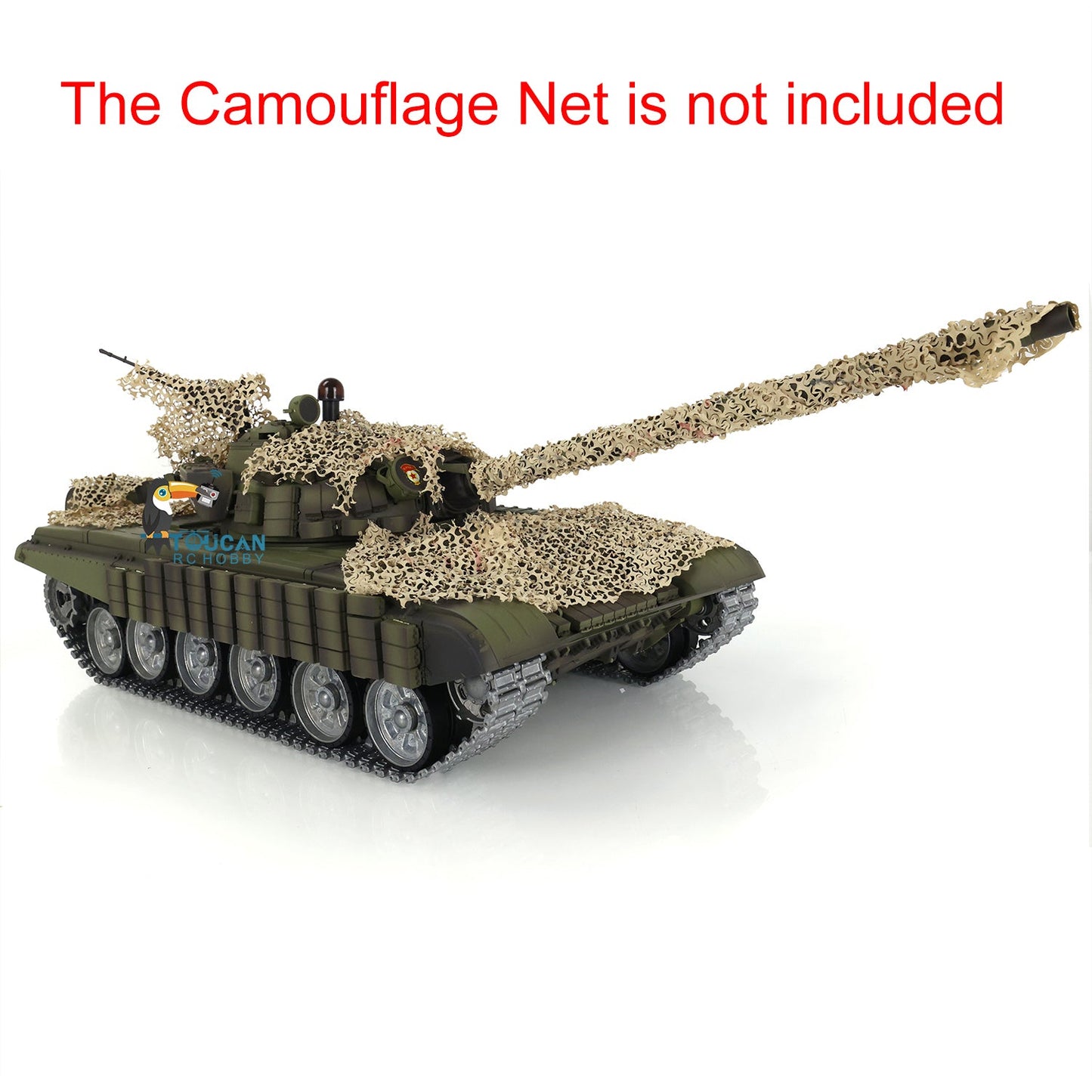 Henglong 1/16 TK7.0 Russia T72 RTR RC Tank 3939 with Red Eyes Armor 360 Degrees Turret BB IR Smoke Metal Tracks Gearbox Sprockets Idlers Road Wheels