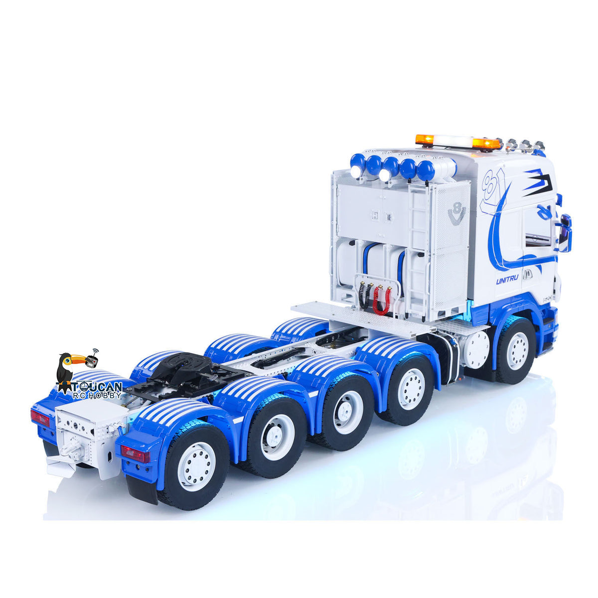 In Stock TOUCAN RC HOBBY 1/14 10x10 RC Tractor Truck Unitru 04 Remote Control Lorry Metal Chassis SC 3Speed Transmission Smoke Unit Customized UNITRU Stickers