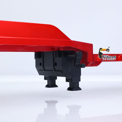 TOUCAN RC HOBBY HUINA RTR 1/24 Remote Control Tractor Truck 770S W/ Light Sound System Manual Support Legs Tail Board 3Axle Semi Flatbed Trailer
