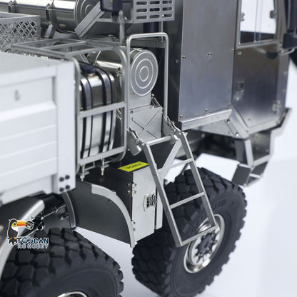 T815 3Speed 1/14 RC Off Road Military Truck Metal Body Remote Control 8*8 Transport Vehicle Flysky ST8 Radio Light Sound