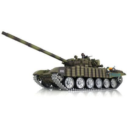 Henglong 1/16 TK7.0 Russia T72 RTR RC Tank 3939 with Red Eyes Armor 360 Degrees Turret BB IR Smoke Metal Tracks Gearbox Sprockets Idlers Road Wheels
