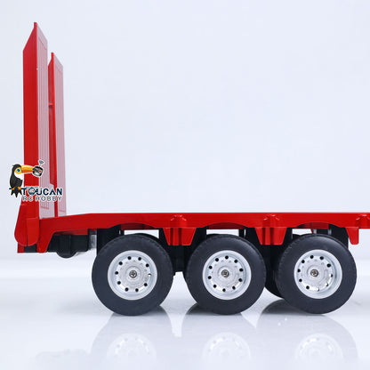 TOUCAN RC HOBBY HUINA RTR 1/24 Remote Control Tractor Truck 770S W/ Light Sound System Manual Support Legs Tail Board 3Axle Semi Flatbed Trailer