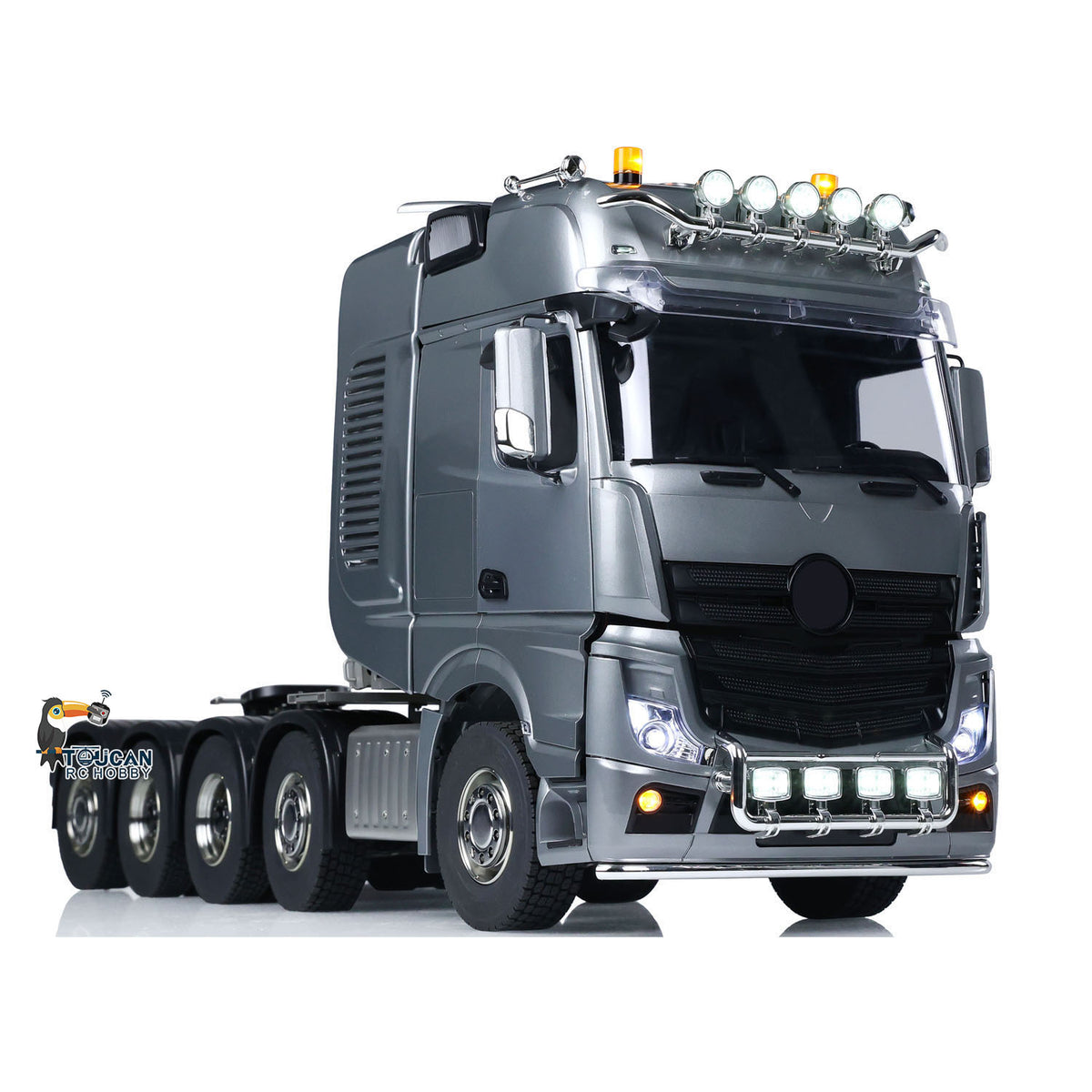 1/14 Ferngesteuerter Sattelschlepper 3363 LKW 10x10 Metallchassis Betriebsbereiter LKW Emuliertes Modell Lichter Geräusche 3-Gang-Getriebe
