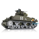 Henglong 1/16 Customized TK7.0 USA M4A3 Sherman Remote Controlled RTR Tank 3898 360 FPV Barrel Recoil Metal Road Wheels
