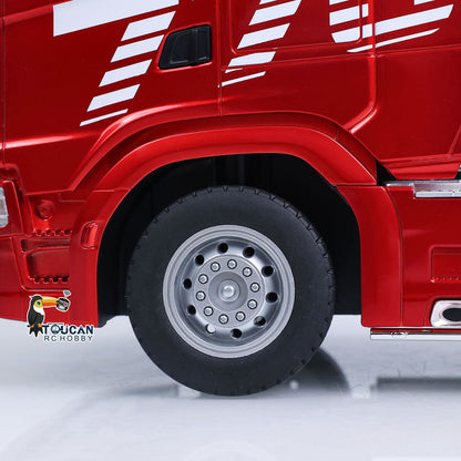 TOUCAN RC HOBBY HUINA RTR 1/24 Remote Control Tractor Truck 770S W/ Light Sound System Manual Support Legs Tail Board 3Axle Semi Flatbed Trailer