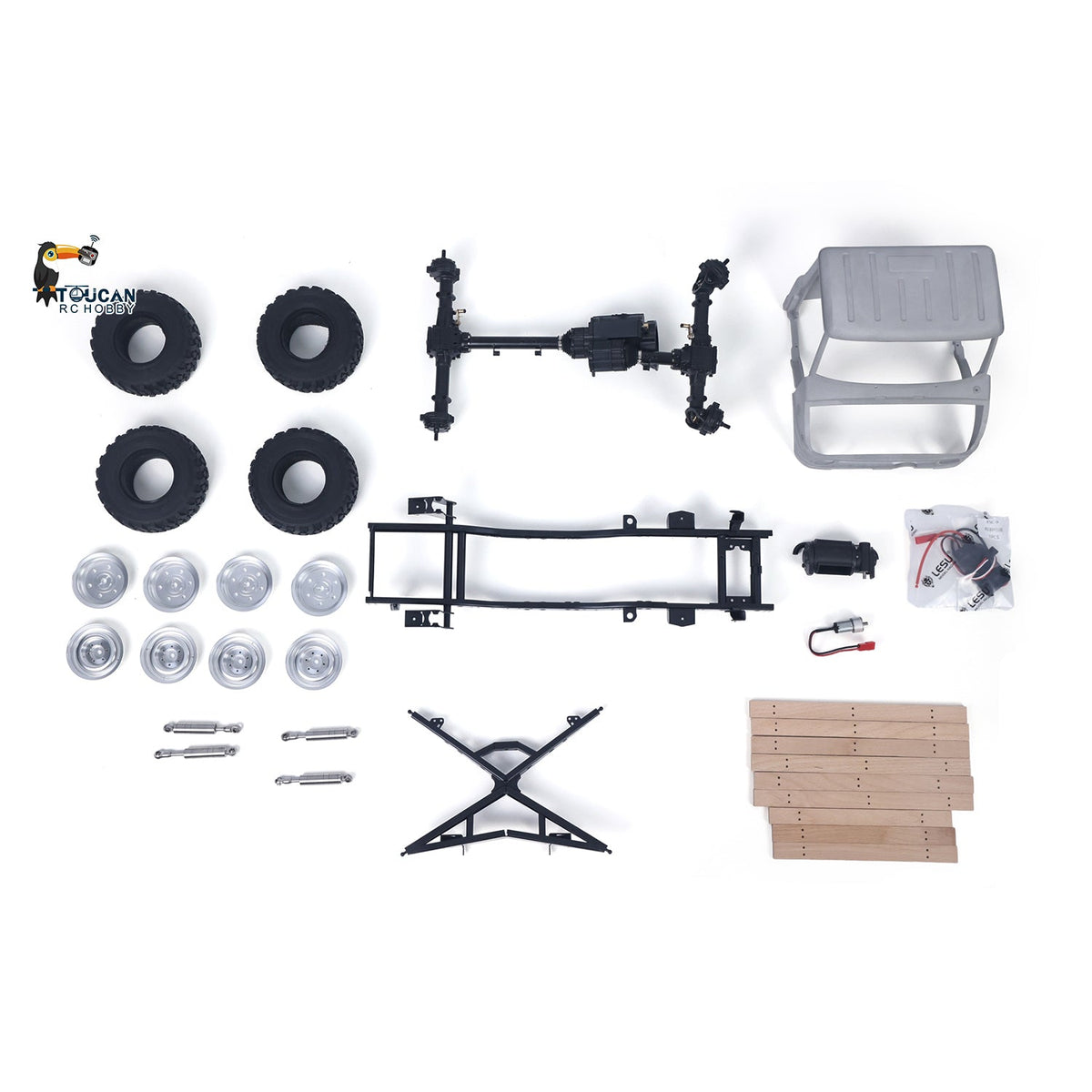 TOUCAN RC HOBBY LESU UM406 4X4 1/10 Metal RC Off-Road Vehicles Z001 KIT 2 Speed Transmission Winch DIY Parts for Model Enthusiast