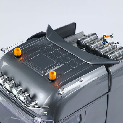 1/14 Ferngesteuerter Sattelschlepper 3363 LKW 10x10 Metallchassis Betriebsbereiter LKW Emuliertes Modell Lichter Geräusche 3-Gang-Getriebe