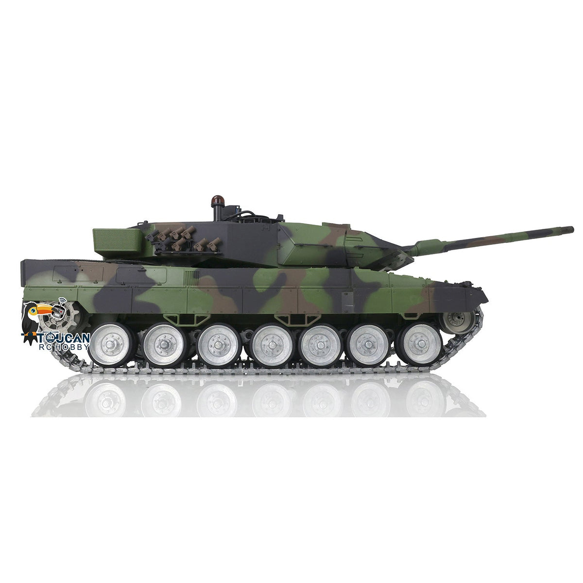 Henglong 1/16 TK7.0 3889 Leopard2A6 RTR RC Tank FPV Barrel Recoil BB IR Smoke 360 Degrees Turret Metal Tracks Road Drive Idler Wheels Gearbox