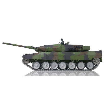 Henglong 1/16 TK7.0 German Leopard2A6 RTR RC Tank Model 3889 IR BB Smoke Barrel Recoil 360 Degrees Turret Metal Tracks Sprockets Idlers Road Wheels Gearbox
