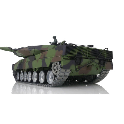 Henglong 1/16 TK7.0 German Leopard2A6 RTR RC Tank Model 3889 IR BB Smoke Barrel Recoil 360 Degrees Turret Metal Tracks Sprockets Idlers Road Wheels Gearbox