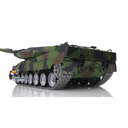Henglong 1/16 TK7.0 3889 Leopard2A6 RTR RC Tank FPV Barrel Recoil BB IR Smoke 360 Degrees Turret Metal Tracks Road Drive Idler Wheels Gearbox