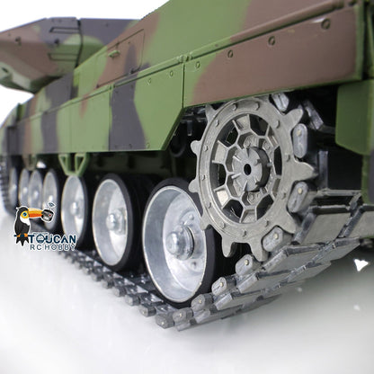 Henglong 1/16 TK7.0 3889 Leopard2A6 RTR RC Tank FPV Barrel Recoil BB IR Smoke 360 Degrees Turret Metal Tracks Road Drive Idler Wheels Gearbox