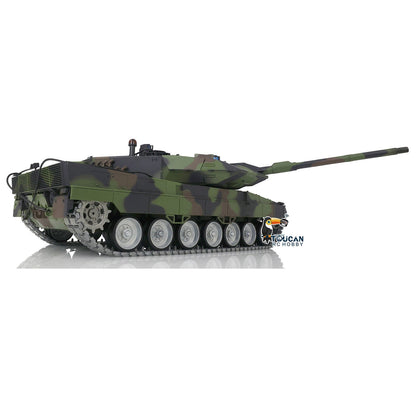 Henglong 1/16 TK7.0 3889 Leopard2A6 RTR RC Tank FPV Barrel Recoil BB IR Smoke 360 Degrees Turret Metal Tracks Road Drive Idler Wheels Gearbox