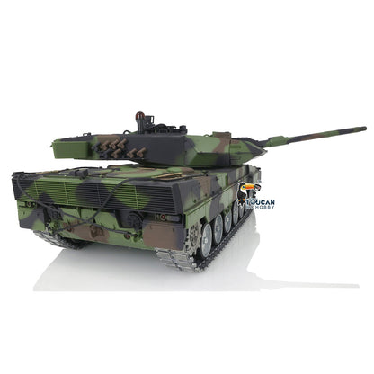 Henglong 1/16 TK7.0 3889 Leopard2A6 RTR RC Tank FPV Barrel Recoil BB IR Smoke 360 Degrees Turret Metal Tracks Road Drive Idler Wheels Gearbox