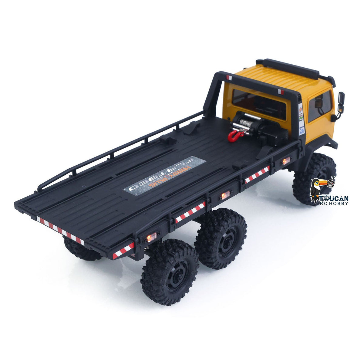 TOUCAN RC HOBBY Fast Free Shipping for EU Hobby Plus 1/18 Remote Control Off Road Car 6X6 RC Flatbed Truck 2Speed Gearbox Flysky ESC 280 Brushed Motor 6CH Radio RTR