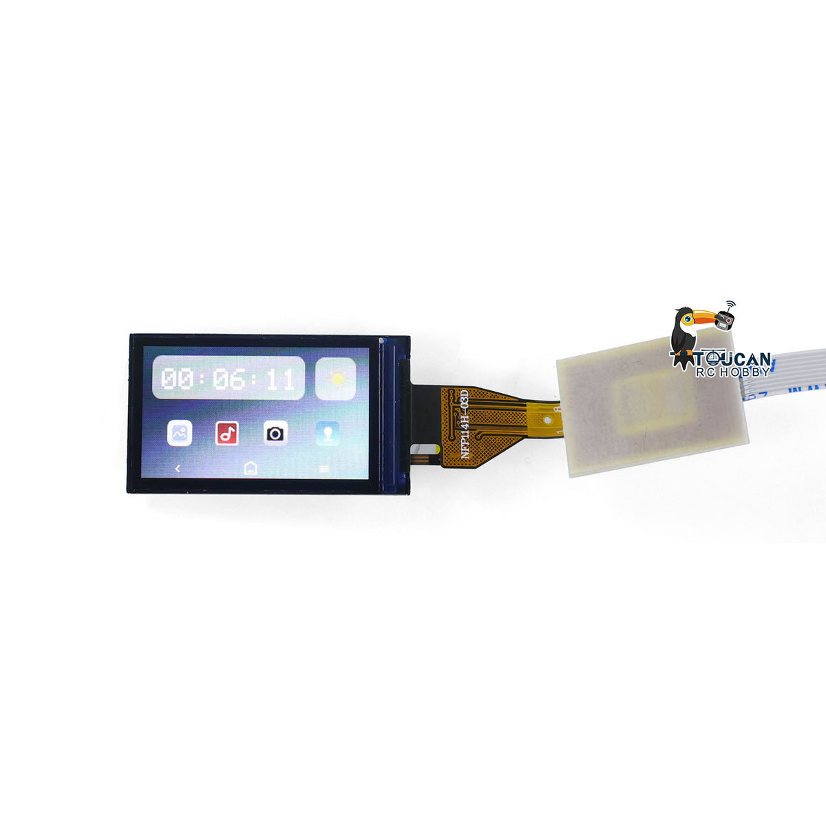 Rückfahrkamera-LCD-Display für RC-Sattelzugmaschinen im DIY-Maßstab, hydraulischer Muldenkipper, Raupenauto, ferngesteuertes Geländefahrzeugmodell