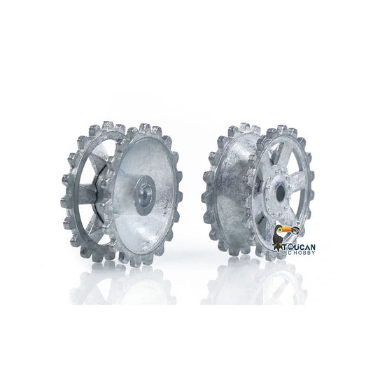 1Pair Metal Sprockets Driving Wheel Road Wheels Idler for HengLong 1/16 RC Battle Tank 3858 3859 German Panzer IV F F2 Military Armored Car Toy