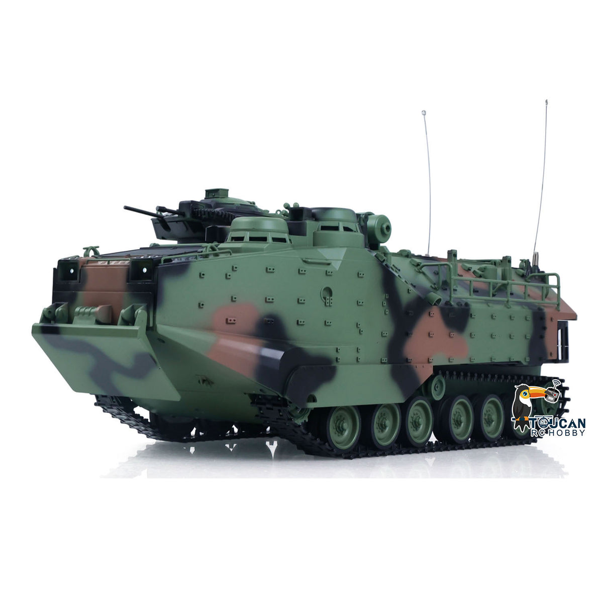 TOUCAN RC HOBBY Tongde 1/16 RC Armored Vehicle TD3.0 Infrared Combat Tanks 320degrees Rotating Gun Underwater Thruster Smoke Sound LED Lights
