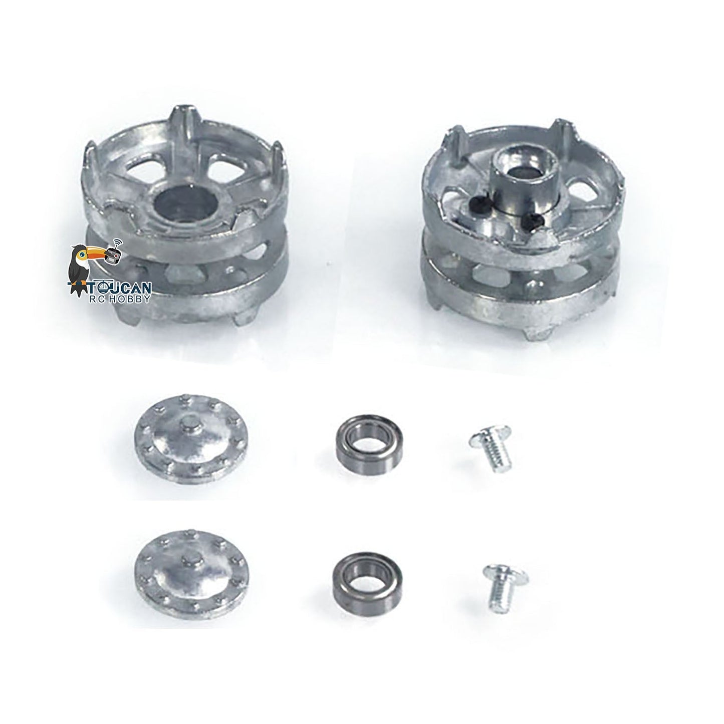 1Pair Metal Sprockets Driving Wheel Idler Wheel for HengLong 1/16 RC Tank Model 3899A Chinese 99A Military Armored Car Toy