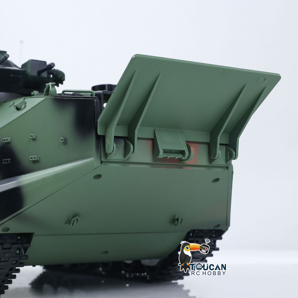 TOUCAN RC HOBBY Tongde 1/16 RC Armored Vehicle TD3.0 Infrared Combat Tanks 320degrees Rotating Gun Underwater Thruster Smoke Sound LED Lights