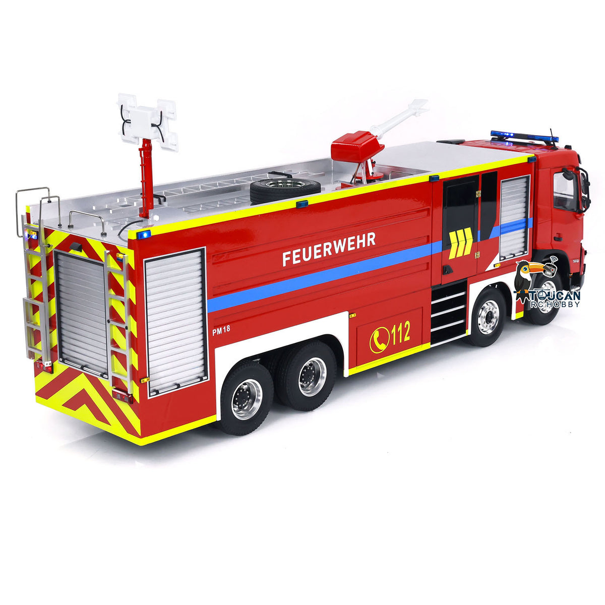 TOUCAN RC HOBBY 1/14 FMX 8*4 PS0003 RC Extinguisher Truck Remote Control Fire Fighting Vehicles Car Lights Sounds Ready to Run Model DIY