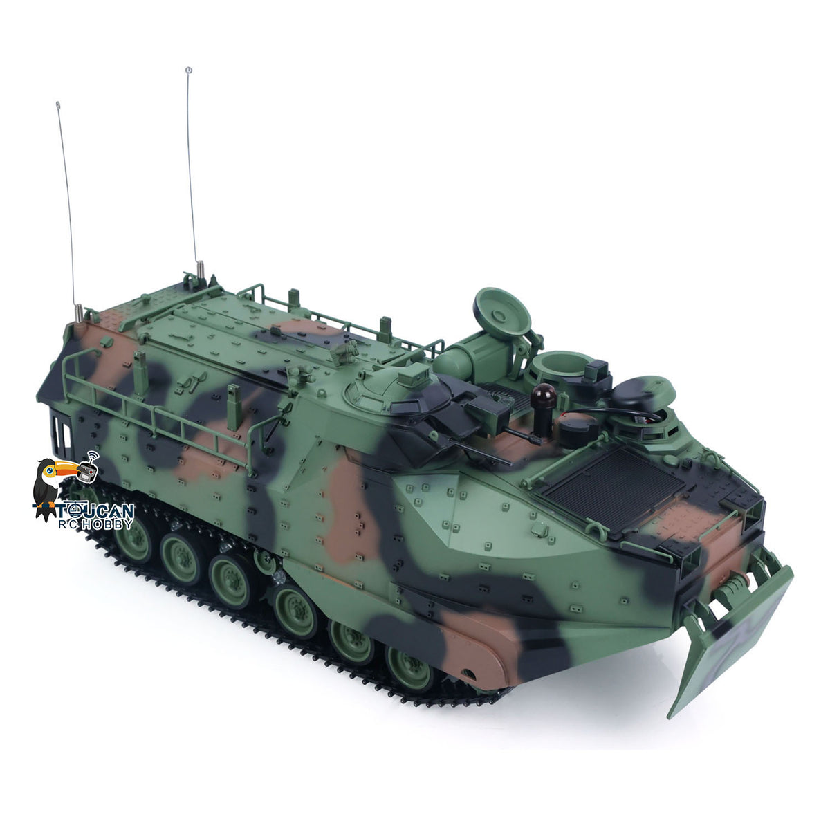 TOUCAN RC HOBBY Tongde 1/16 RC Armored Vehicle TD3.0 Infrared Combat Tanks 320degrees Rotating Gun Underwater Thruster Smoke Sound LED Lights