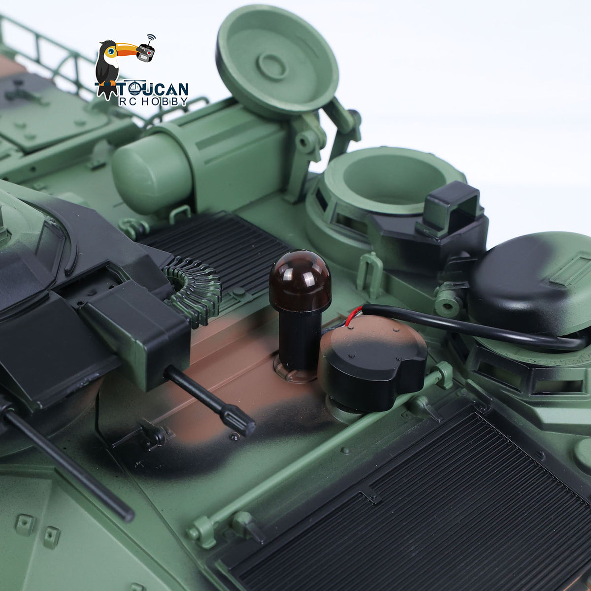 TOUCAN RC HOBBY Tongde 1/16 RC Armored Vehicle TD3.0 Infrared Combat Tanks 320degrees Rotating Gun Underwater Thruster Smoke Sound LED Lights