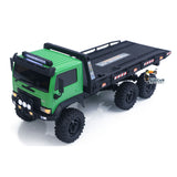 1/18 Remote Control Flatbed Truck 6*6 Electric RC Off Road Vehicle Model Metal Chassis Gear Light System Flysky Radio No Sounds
