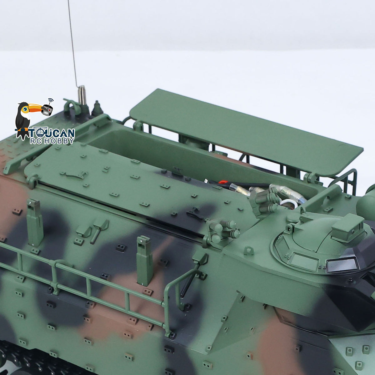 TOUCAN RC HOBBY Tongde 1/16 RC Armored Vehicle TD3.0 Infrared Combat Tanks 320degrees Rotating Gun Underwater Thruster Smoke Sound LED Lights