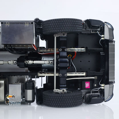 Schnelles freies Verschiffen Metall-Chassis-Modell RTR 1/14 RC Hydraulischer Dumper 2-Gang-Fernbedienung Kipper Auto 3 Achsen KEINE Sperrdifferentialachse Radiobatterie
