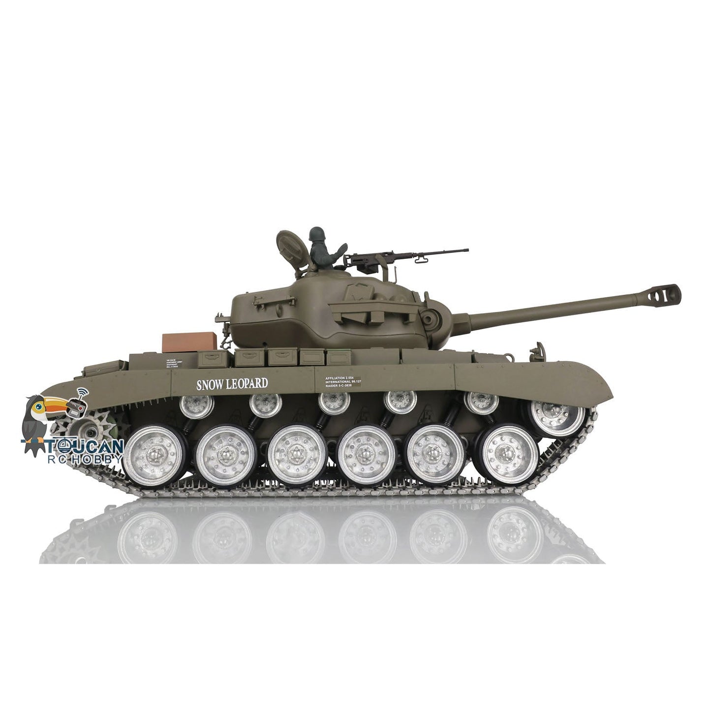 Henglong 1/16 TK7.0 Profession USA M26 RTR RC Tank 3838 360 Degrees Turret IR BB Unit Smoke Metal Sprockets Idlers Road Wheels Gearbox Tracks