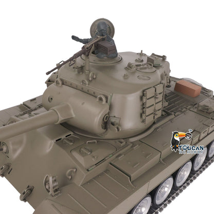 Henglong 1/16 TK7.0 Customized USA M26 Pershing 3838 RTR RC Tank FPV BB IR 360 Degrees Turret Smoke Metal Tracks Drive Road Idlers Wheels Gearbox