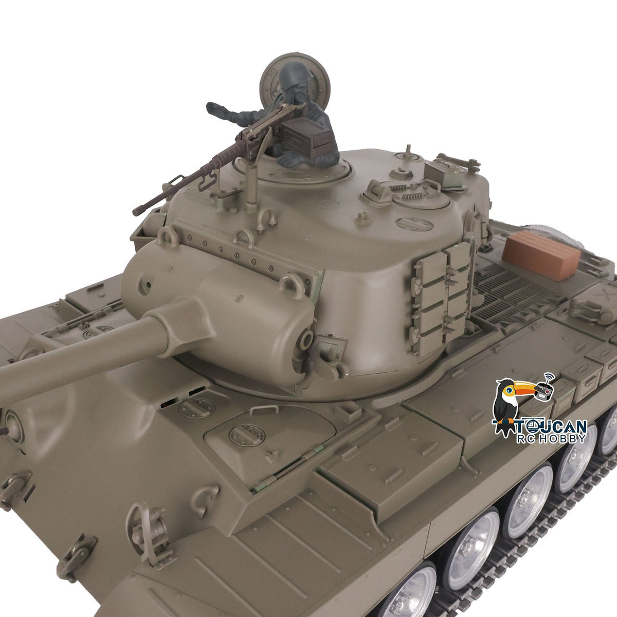 Henglong 1/16 TK7.0 Profession USA M26 RTR RC Tank 3838 360 Degrees Turret IR BB Unit Smoke Metal Sprockets Idlers Road Wheels Gearbox Tracks