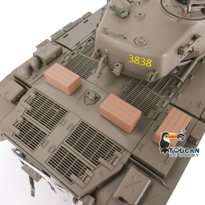 Henglong 1/16 TK7.0 Customized USA M26 Pershing 3838 RTR RC Tank FPV BB IR 360 Degrees Turret Smoke Metal Tracks Drive Road Idlers Wheels Gearbox