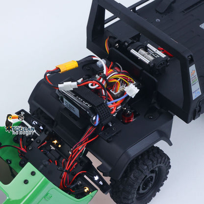 1/18 Remote Control Flatbed Truck 6*6 Electric RC Off Road Vehicle Model Metal Chassis Gear Light System Flysky Radio No Sounds