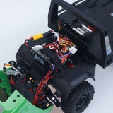 1/18 Remote Control Flatbed Truck 6*6 Electric RC Off Road Vehicle Model Metal Chassis Gear Light System Flysky Radio No Sounds