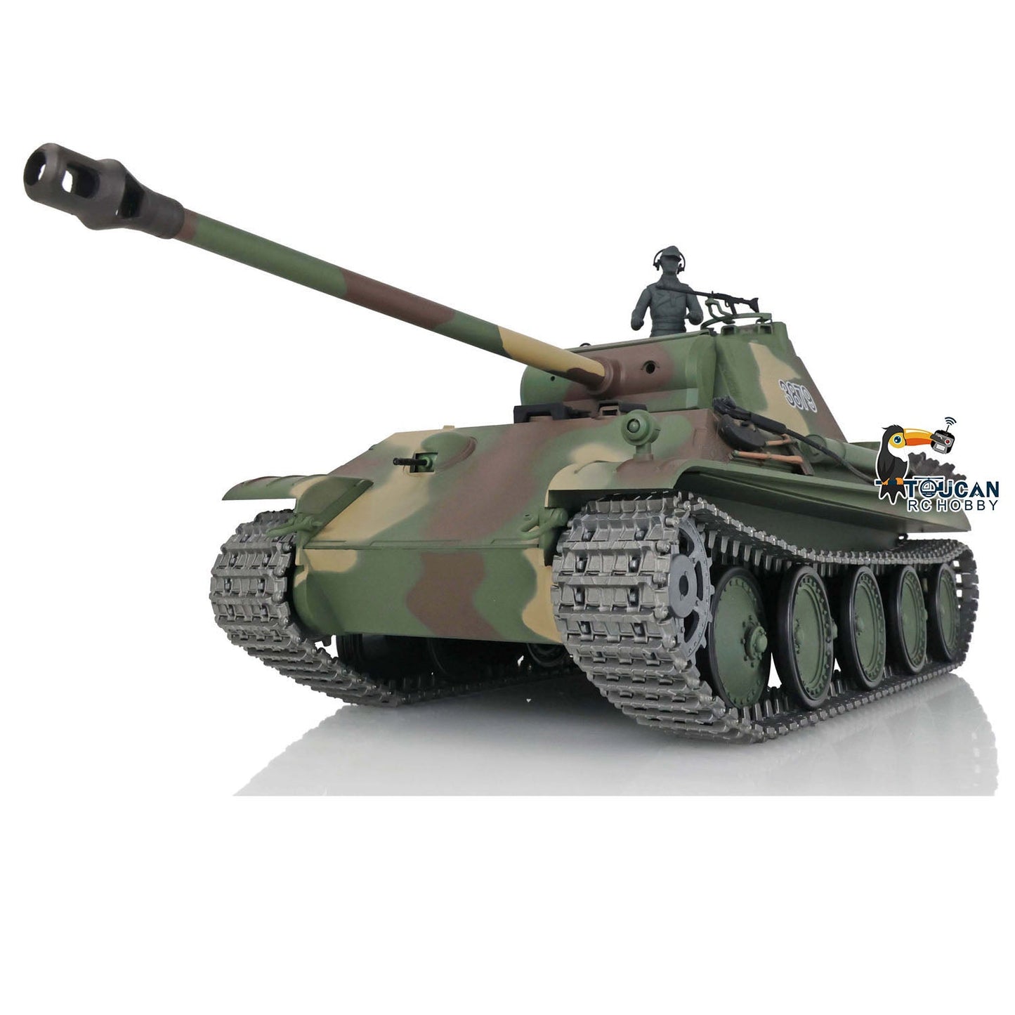 Henglong 1/16 TK7.0 Promotion German Panther G RTR RC Tank 3879 BB Infrared Combat Smoke Sound Light Metal Tracks Sprocket Wheels