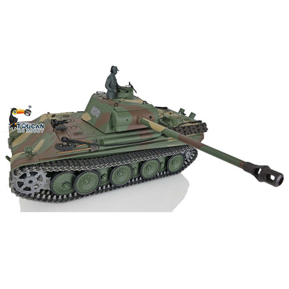 Henglong 1/16 TK7.0 Verbesserter deutscher Panther G FPV, betriebsbereiter ferngesteuerter Panzer 3879 mit 360-Grad-Turm, Metallketten und Leiträdern